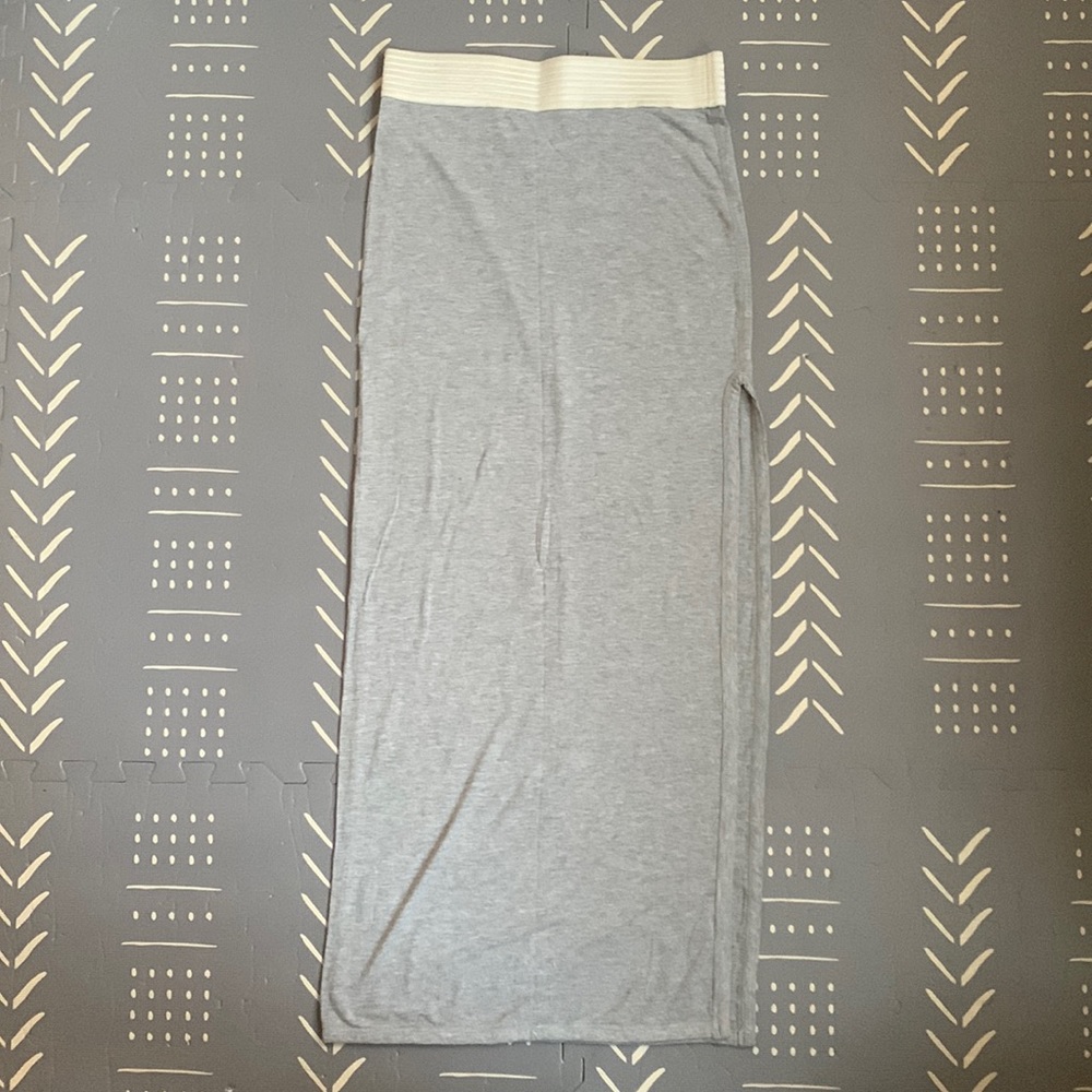 Alexander Wang Long Slit Skirt Grey Size S
